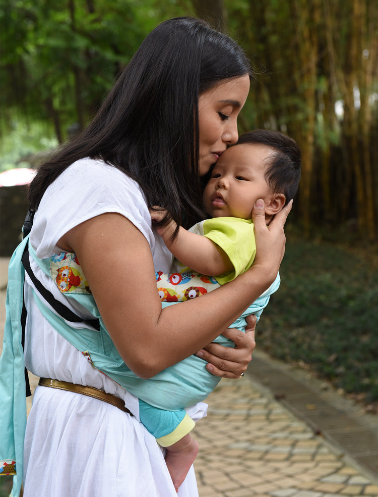 Canguru para bebê de algodão respirável, bolsa para bebê com bolso traseiro